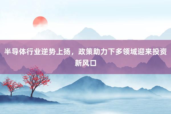 半导体行业逆势上扬，政策助力下多领域迎来投资新风口