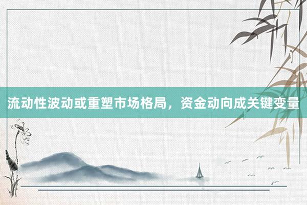 流动性波动或重塑市场格局，资金动向成关键变量