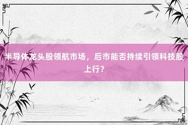 半导体龙头股领航市场，后市能否持续引领科技股上行？